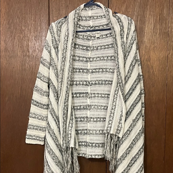 Cato Black and White Striped Cardigan Medium - Picture 9 of 14